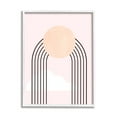 thumbnail image 1 of Stupell Industries Modern Geometric Rainbow Arch Lines Pink Sky Sun Abstract Painting White Framed Art Print Wall Art, 24 x 30, 1 of 7