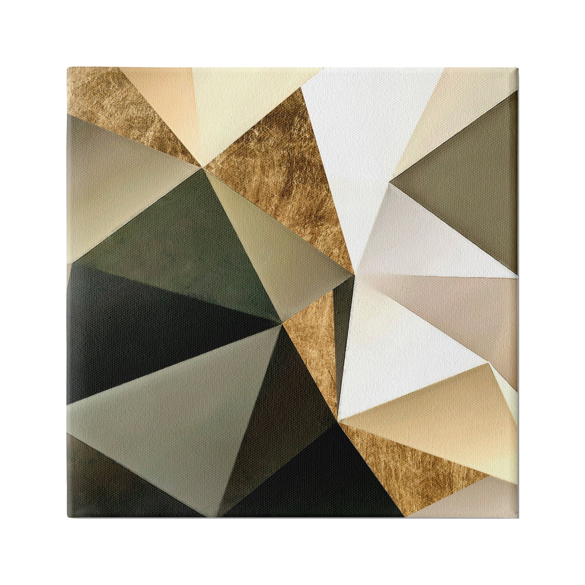 Stupell Industries Modern Geometric Triangle Collage Bold Abstract Shapes, 36 x 36,Design by Alonzo Saunders