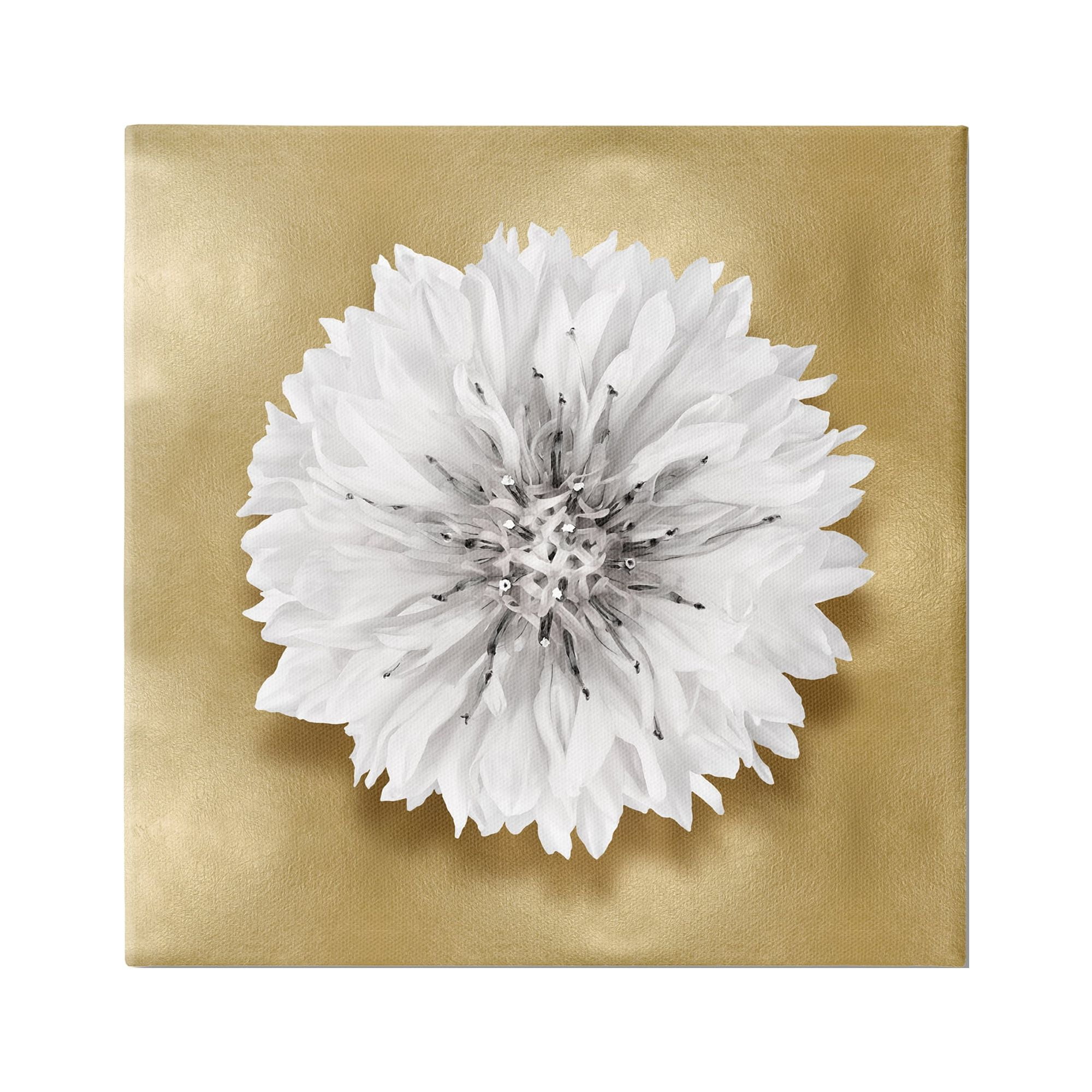 Stupell Industries Modern Glam Dahlia Botanical & Floral Painting Gallery Wrapped Canvas Art Print Wall Art, 30 x 30
