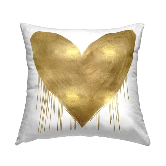 Stupell Industries Modern Glam Heart Shape Printed Throw Pillow Design by Lindsay Rodgers