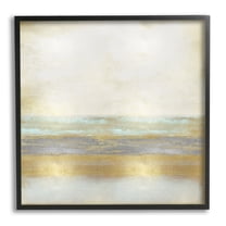 Stupell Industries Modern Glam Landscape Abstract Painting Black Framed Art Print Wall Art, 12 x 12