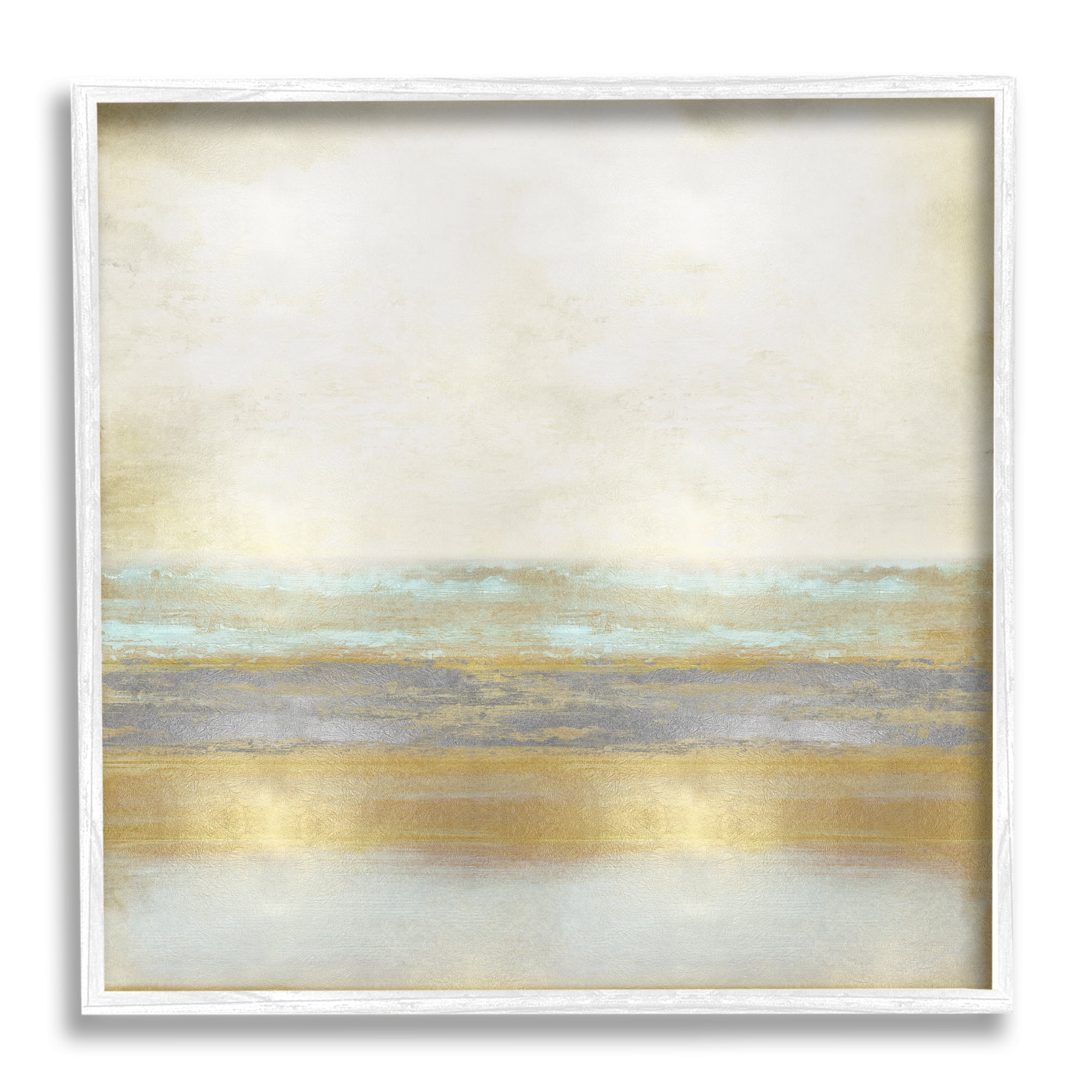 Stupell Industries Modern Glam Landscape Abstract Painting White Framed Art Print Wall Art, 17 x 17
