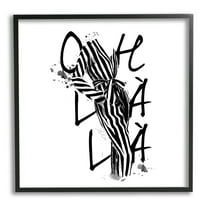 Stupell Industries Modern Glam Ooh La La Graphic Art Black Framed Art Print Wall Art, Design by Alison Petrie