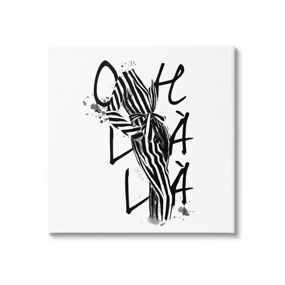 Stupell Industries Modern Glam Ooh La La Graphic Art Gallery Wrapped Canvas Print Wall Art, Design by Alison Petrie