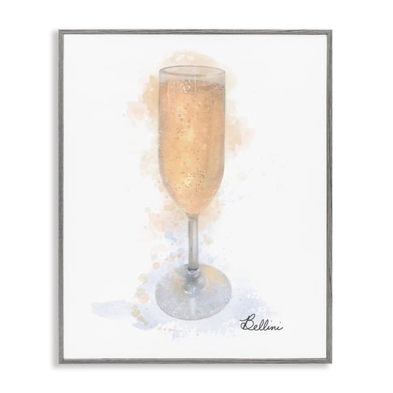 Stupell Industries Modern Gleaming Bellini Glass Gray Framed Giclee Art, 16 x 20, by Matthew Piotrowicz