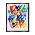 thumbnail image 1 of Stupell Industries Modern Graffiti Hearts Abstract Painting Black Floater Framed Canvas Art Print Wall Art, 17 x 21, 1 of 10