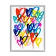 thumbnail image 1 of Stupell Industries Modern Graffiti Hearts Abstract Painting Gray Framed Art Print Wall Art, 24 x 30, 1 of 9