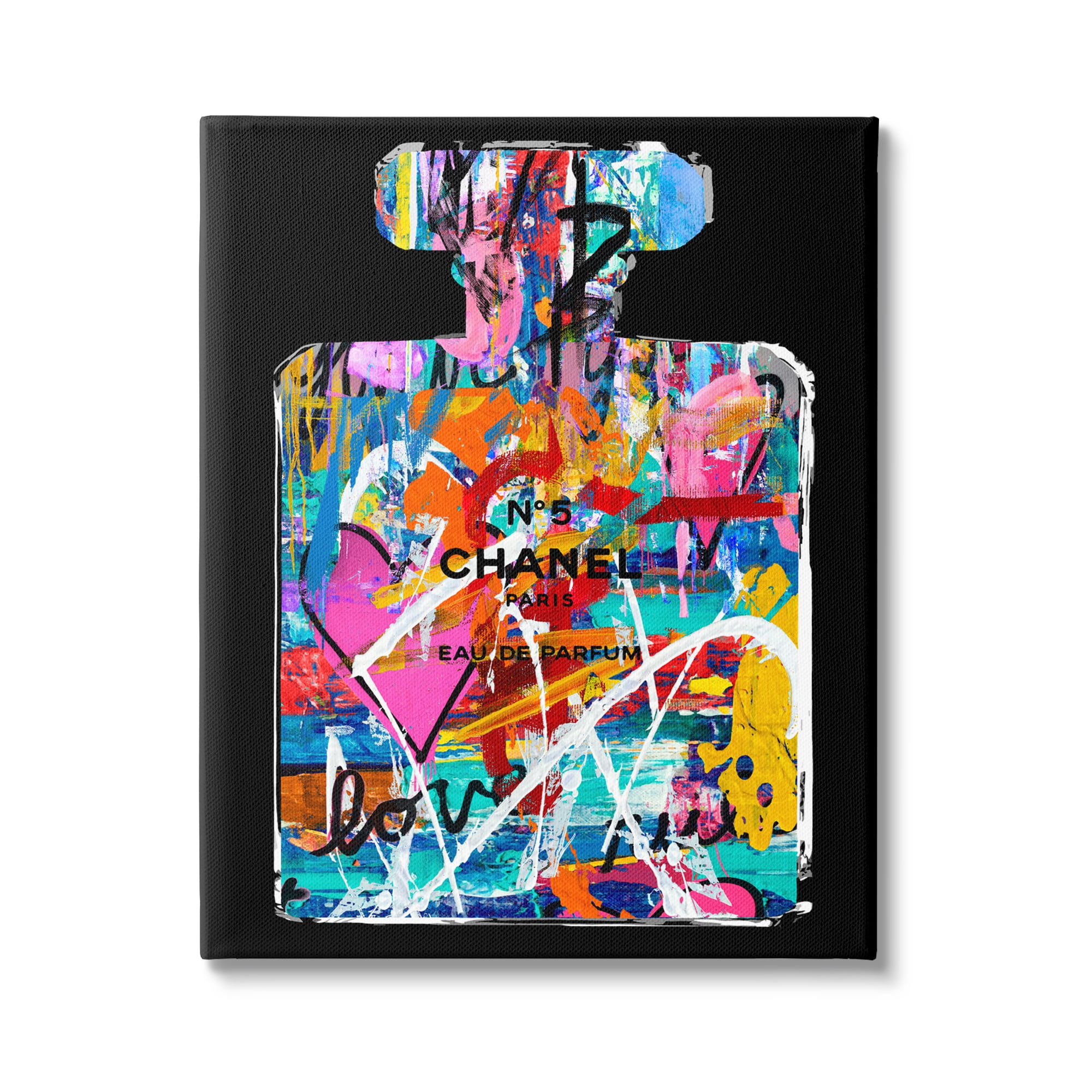 Colorful Abstract Graffiti Perfume Canvas Art, 16 x 20