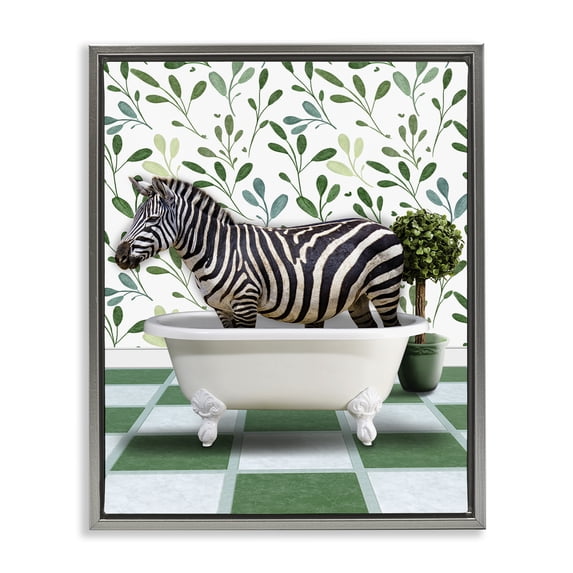 Stupell Industries Modern Gray Floating Frame Canvas Art, 25 x 31, by Marcus Prime