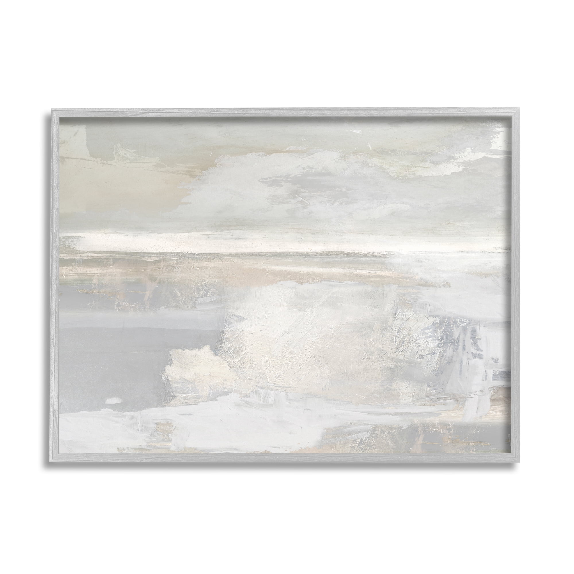 Stupell Industries Modern Grey Scenery Abstract Painting Gray Framed Art Print Wall Art, 20 x 16