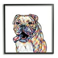 thumbnail image 1 of Stupell Industries Modern Happy Bulldog Animals & Insects Painting Black Framed Art Print Wall Art, 12 x 12, 1 of 8