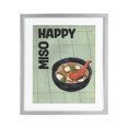 Msov Sup Stupell Industries Modern Happy Miso Soup Bowl Gray Framed Print Under ...