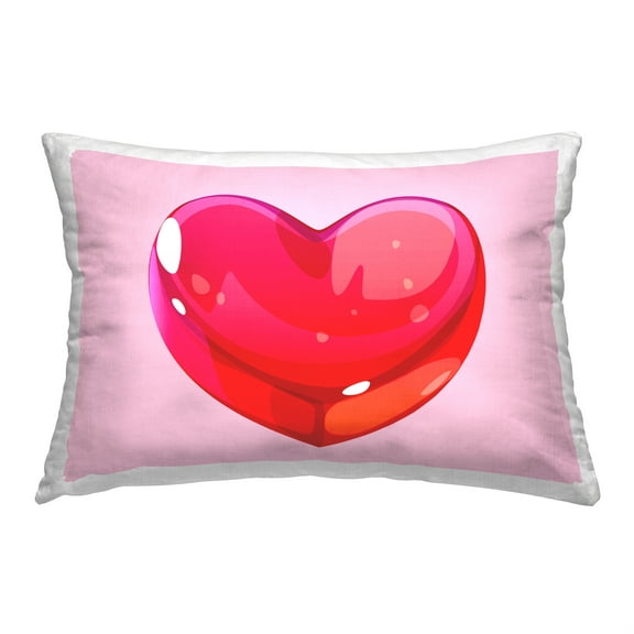 Stupell Industries Modern Heart Candy Decorative Printed Throw Pillow, 14 x 20