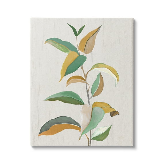Stupell Industries Modern Herb Leaves Botanical & Floral Painting Gallery Wrapped Canvas Art Print Wall Art, 16 x 20