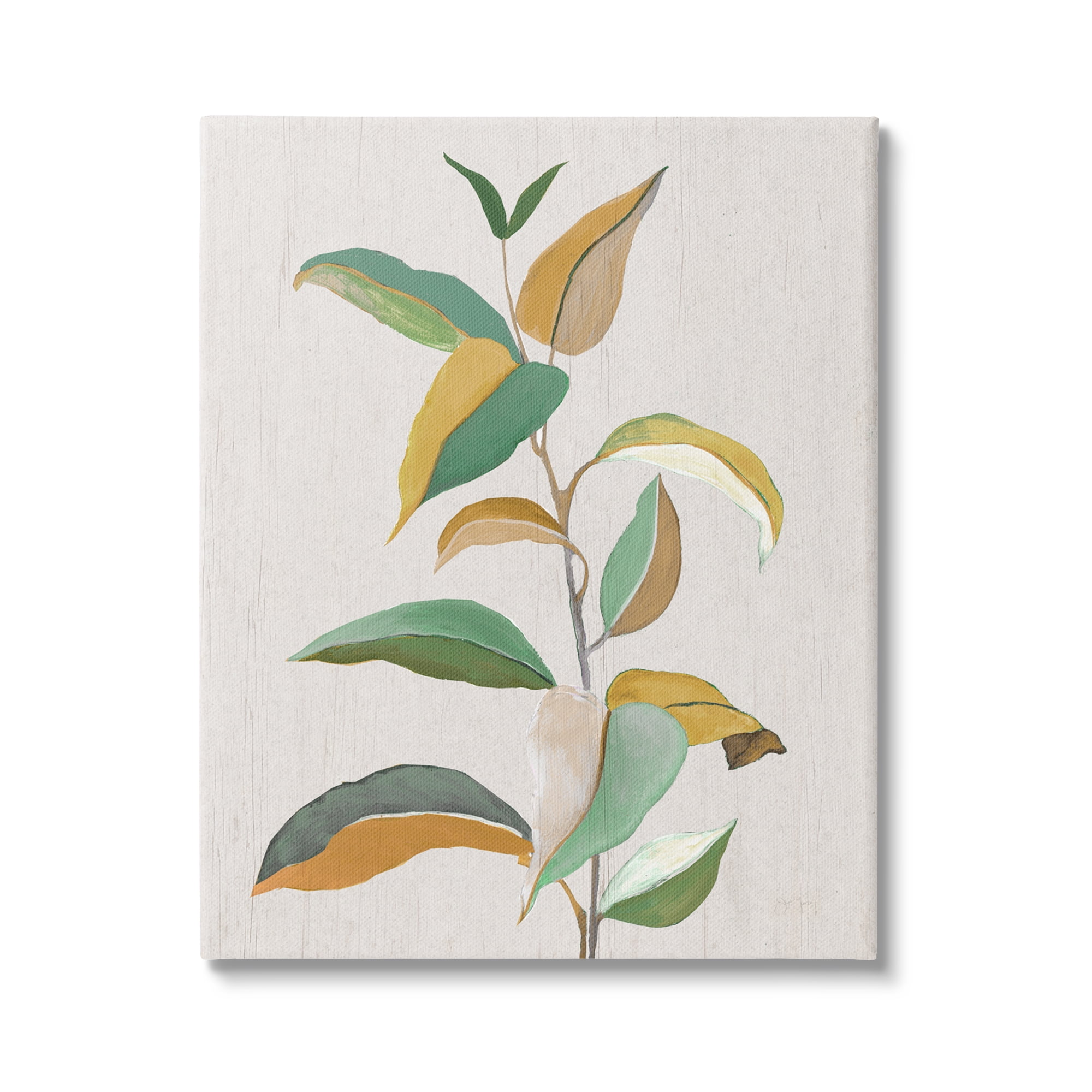 Stupell Industries Modern Herb Leaves Botanical & Floral Painting Gallery Wrapped Canvas Art Print Wall Art, 30 x 40