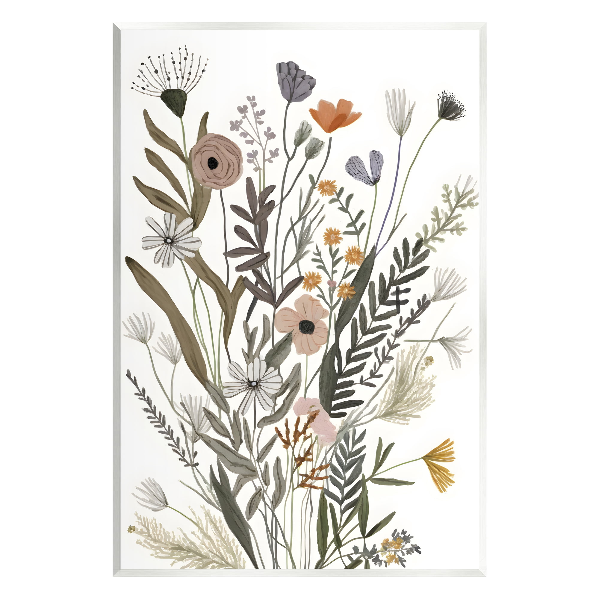 Stupell Industries Modern Herbal Leaves Botanical & Floral Painting Unframed Art Print Wall Art, 13 x 19