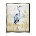 thumbnail image 1 of Stupell Industries Modern Heron on Beach Animals & Insects Painting Gray Floater Framed Canvas Art Print Wall Art, 25 x 31, 1 of 10