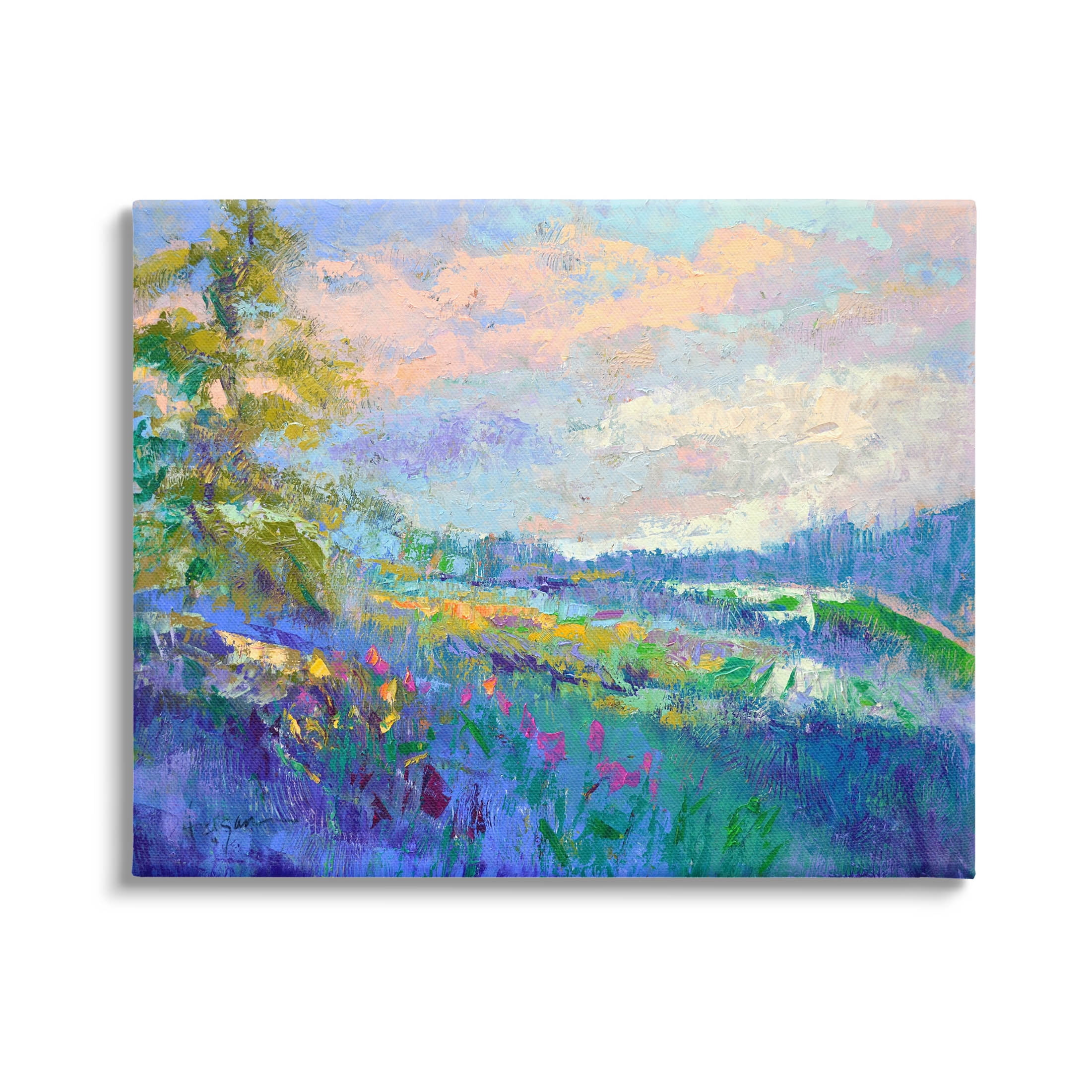 Stupell Industries Modern Hill Woodland Landscape Painting Gallery Wrapped Canvas Print Wall Art, Design by Dorothy Fagan