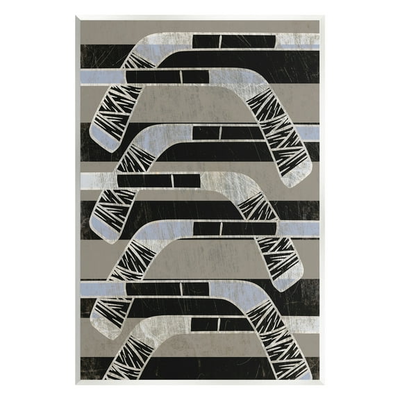 Stupell Industries Modern Hockey Sticks Sports Painting Unframed Art Print Wall Art, 10 x 15