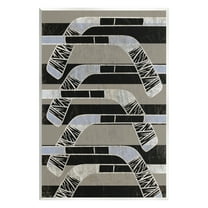 Stupell Industries Modern Hockey Sticks Sports Painting Unframed Art Print Wall Art, 10 x 15