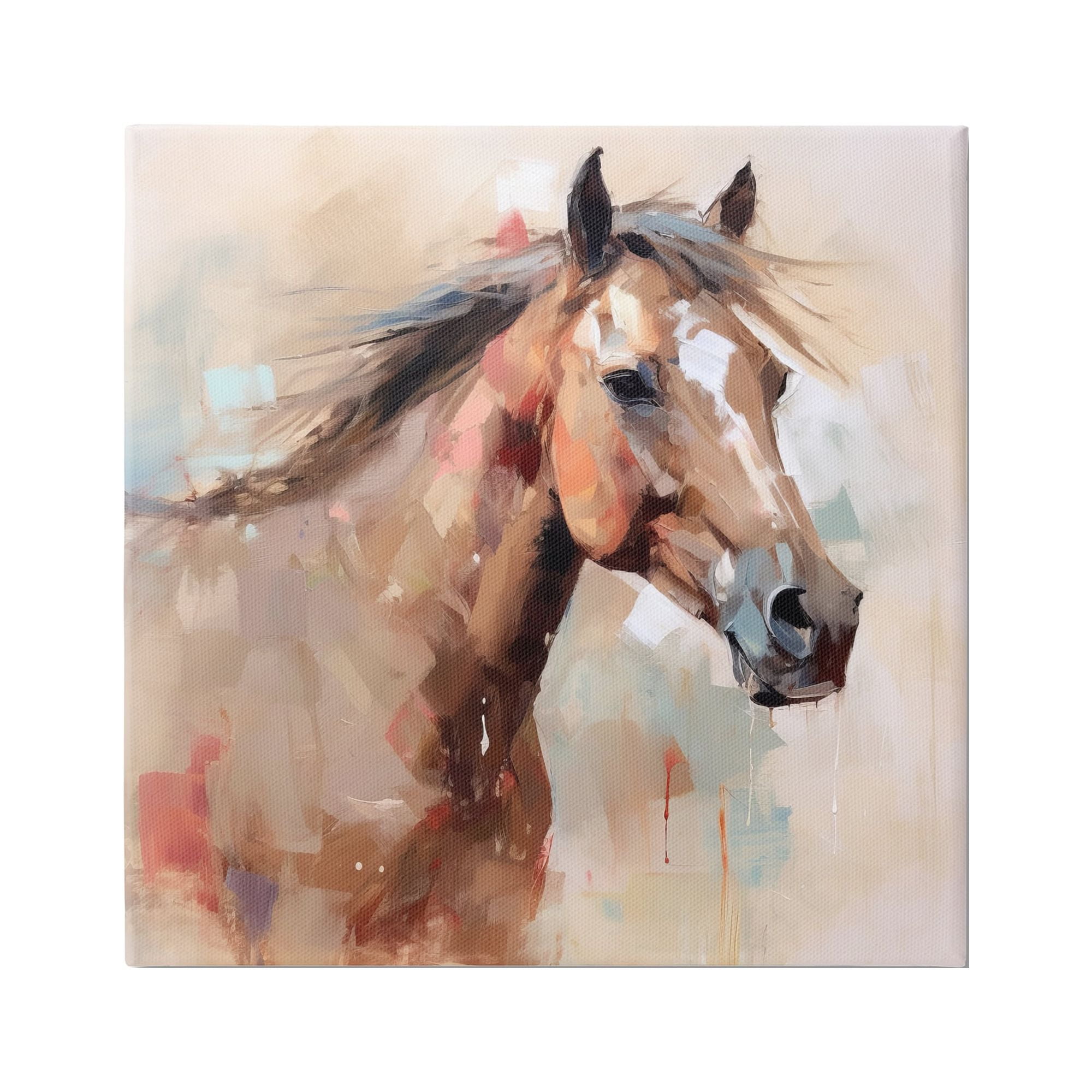 Stupell Industries Modern Horse Painting Animals & Insects Painting Gallery Wrapped Canvas Art Print Wall Art, 30 x 30