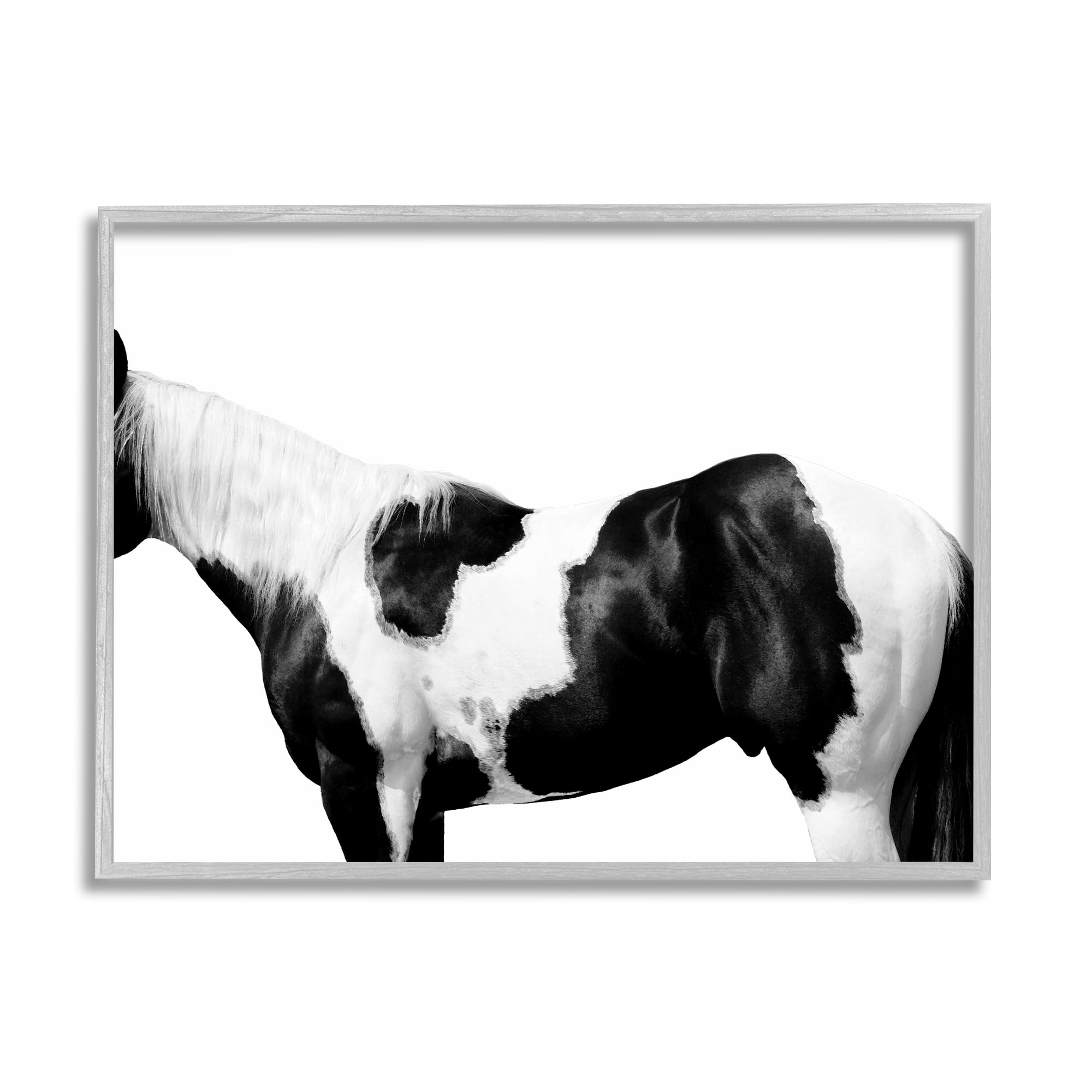 Stupell Industries Modern Horse Torso Photography Natural Animal Pattern, 14 x 11,Design by Samantha Carter