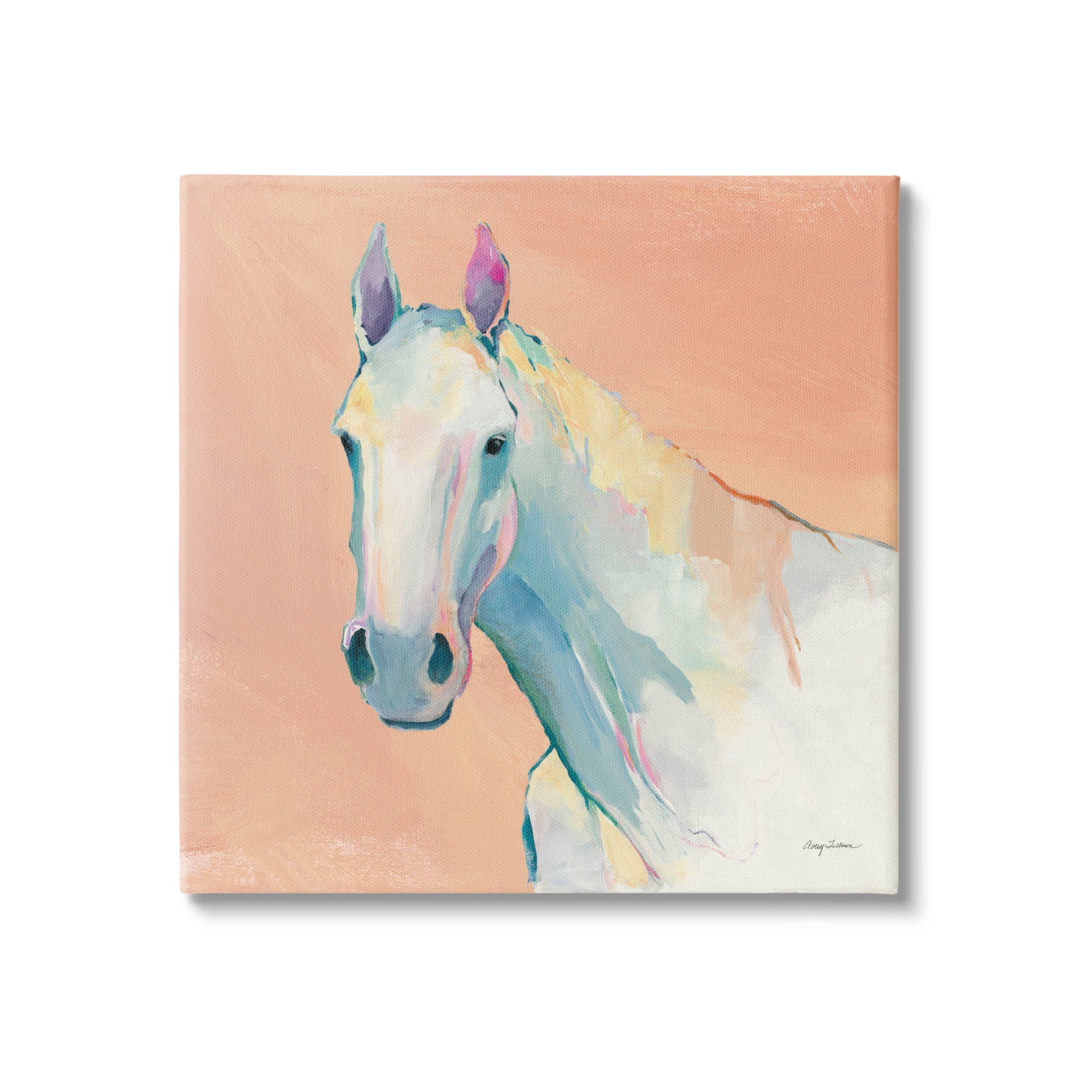 Stupell Industries Modern Horse Vivid Composition Painting Gallery Wrapped Canvas Print Wall Art, Design by Avery Tillmon