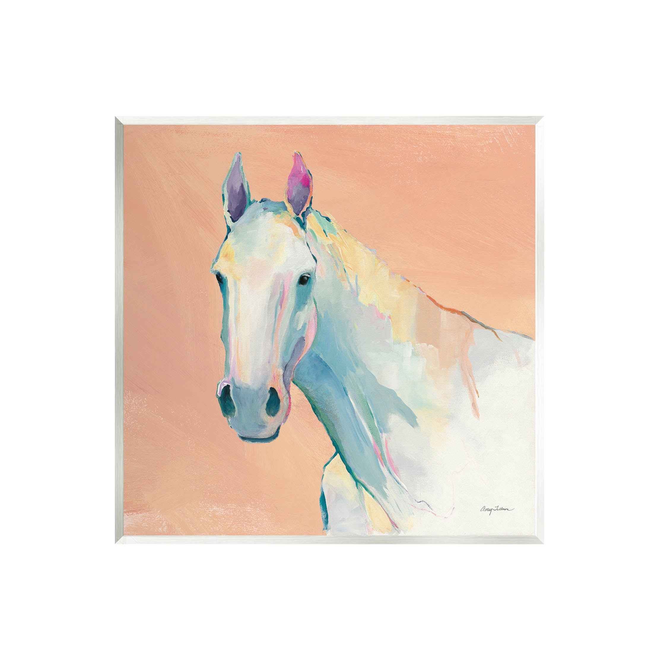 Stupell Industries Modern Horse Vivid Composition Painting Unframed Art Print Wall Art, Design by Avery Tillmon