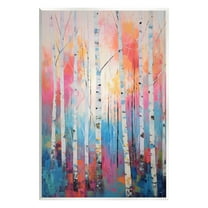 Stupell Industries Modern Hue Birch Forest Landscape Painting Unframed Art Print Wall Art, 10 x 15