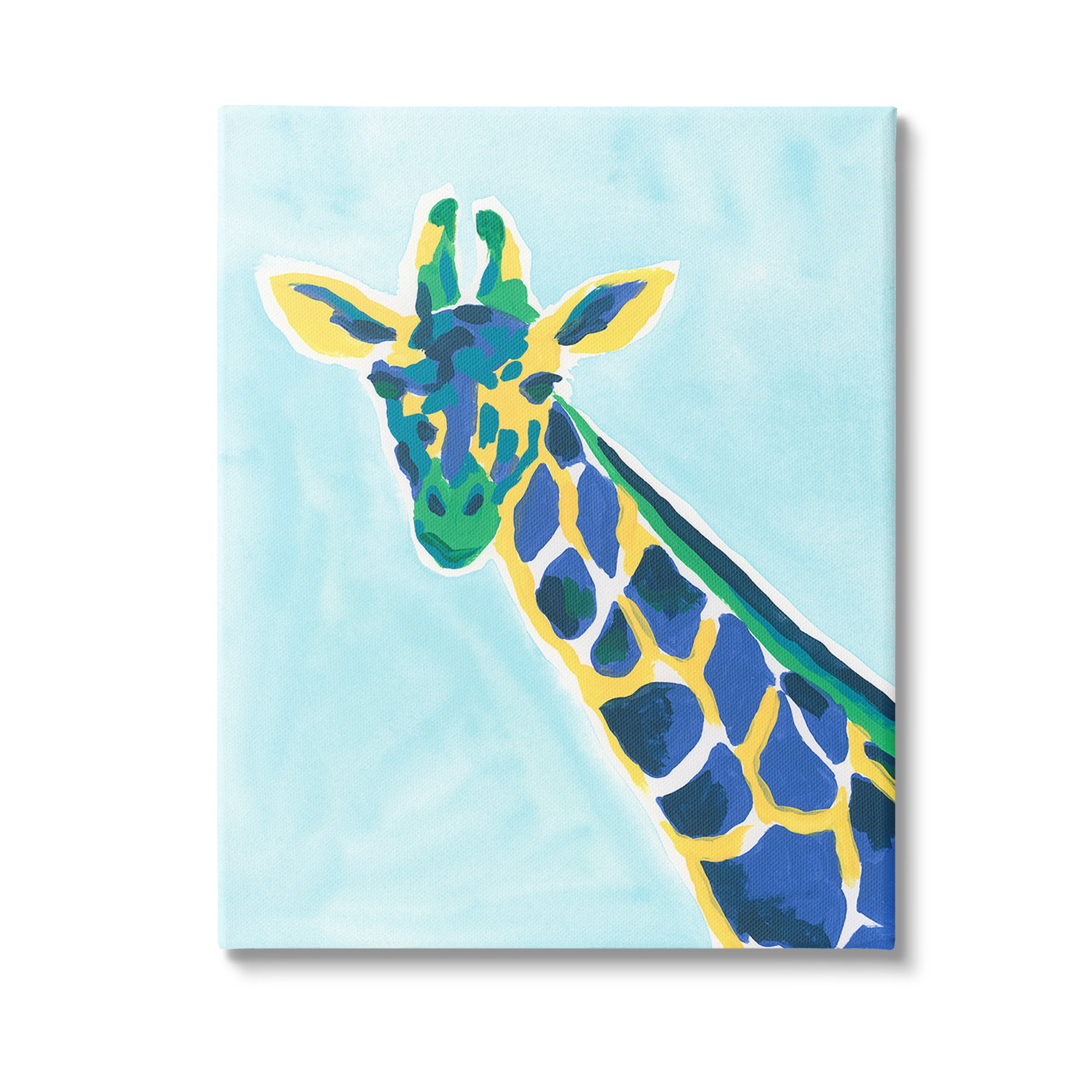 Stupell Industries Modern Hue Giraffe Animals & Insects Painting Gallery Wrapped Canvas Art Print Wall Art, 16 x 20