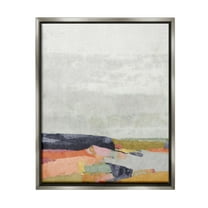 Stupell Industries Modern Hue Landscape Abstract Painting Gray Floater Framed Canvas Art Print Wall Art, 17 x 21