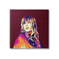 Stupell Industries Modern Hue Taylor Abstract Painting Gallery Wrapped Canvas Art Print Wall Art, 17 x 17