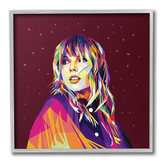 Stupell Industries Modern Hue Taylor Abstract Painting Gray Framed Art Print Wall Art, 12 x 12