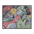 thumbnail image 1 of Stupell Industries Modern Hued Zebras Animals Painting Black Framed Art Print Wall Art, 20 x 16, 1 of 2