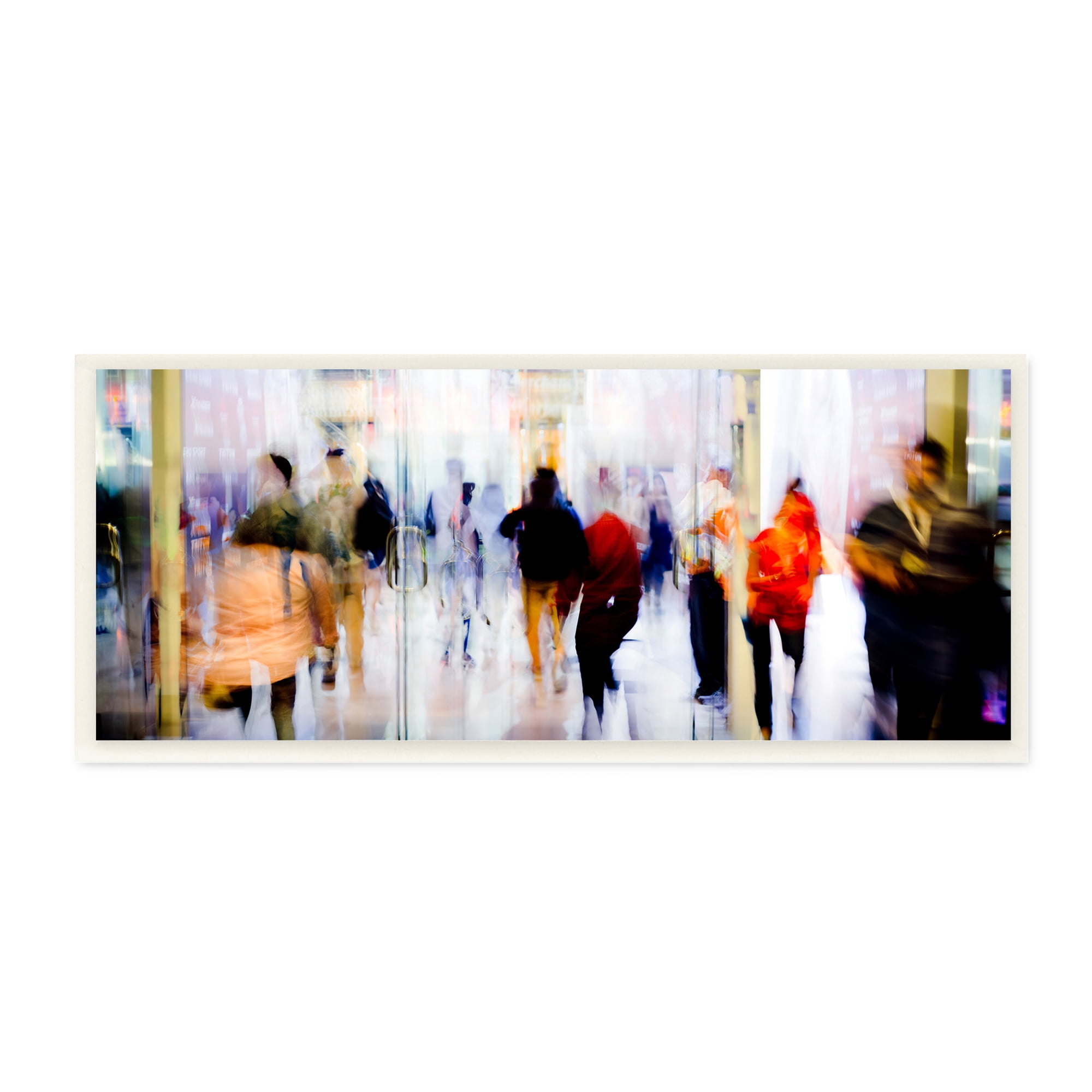 Stupell Industries Modern Industrial Crowd Abstract Long Exposure Abstract Photography Unframed Art Print Wall Art, 7 x 17