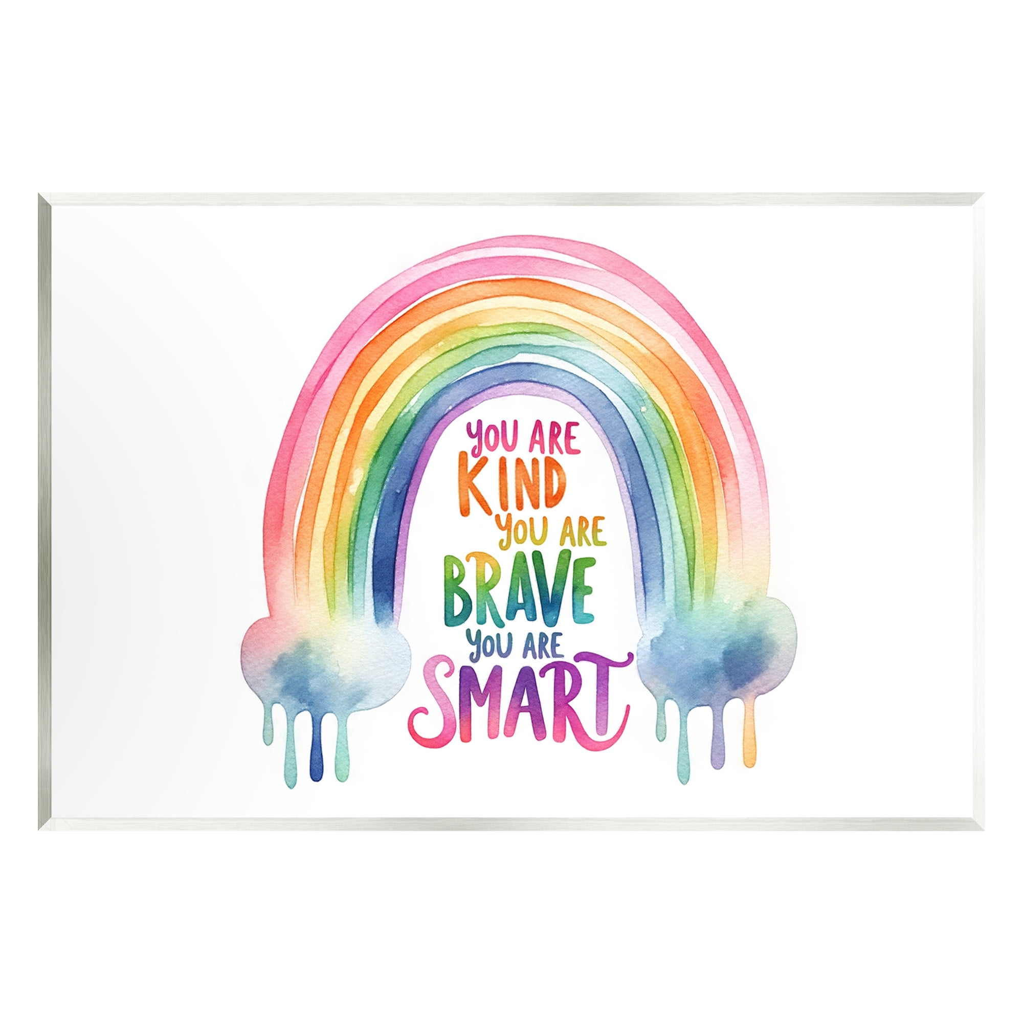 Stupell Industries Modern Inspirational Rainbow Inspirational Painting Unframed Art Print Wall Art, 15 x 10