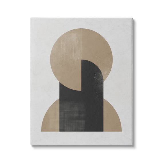 Stupell Industries Modern Intersecting Shapes Abstract Painting Gallery Wrapped Canvas Art Print Wall Art, 24 x 30