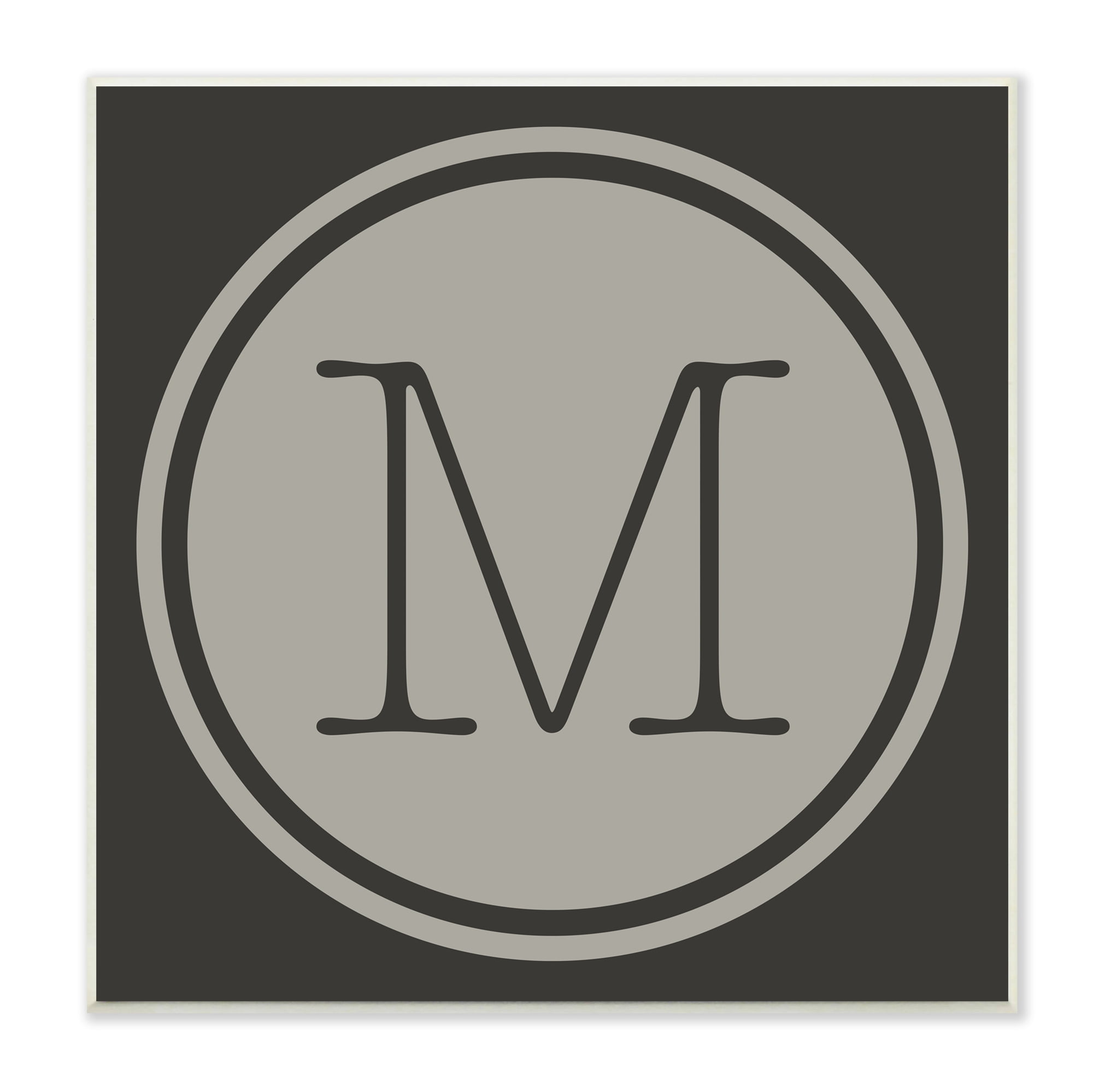 Stupell Industries Modern J Initial Round Elevator Key Shape Typography Painting Unframed Art Print Wall Art, 12 x 12