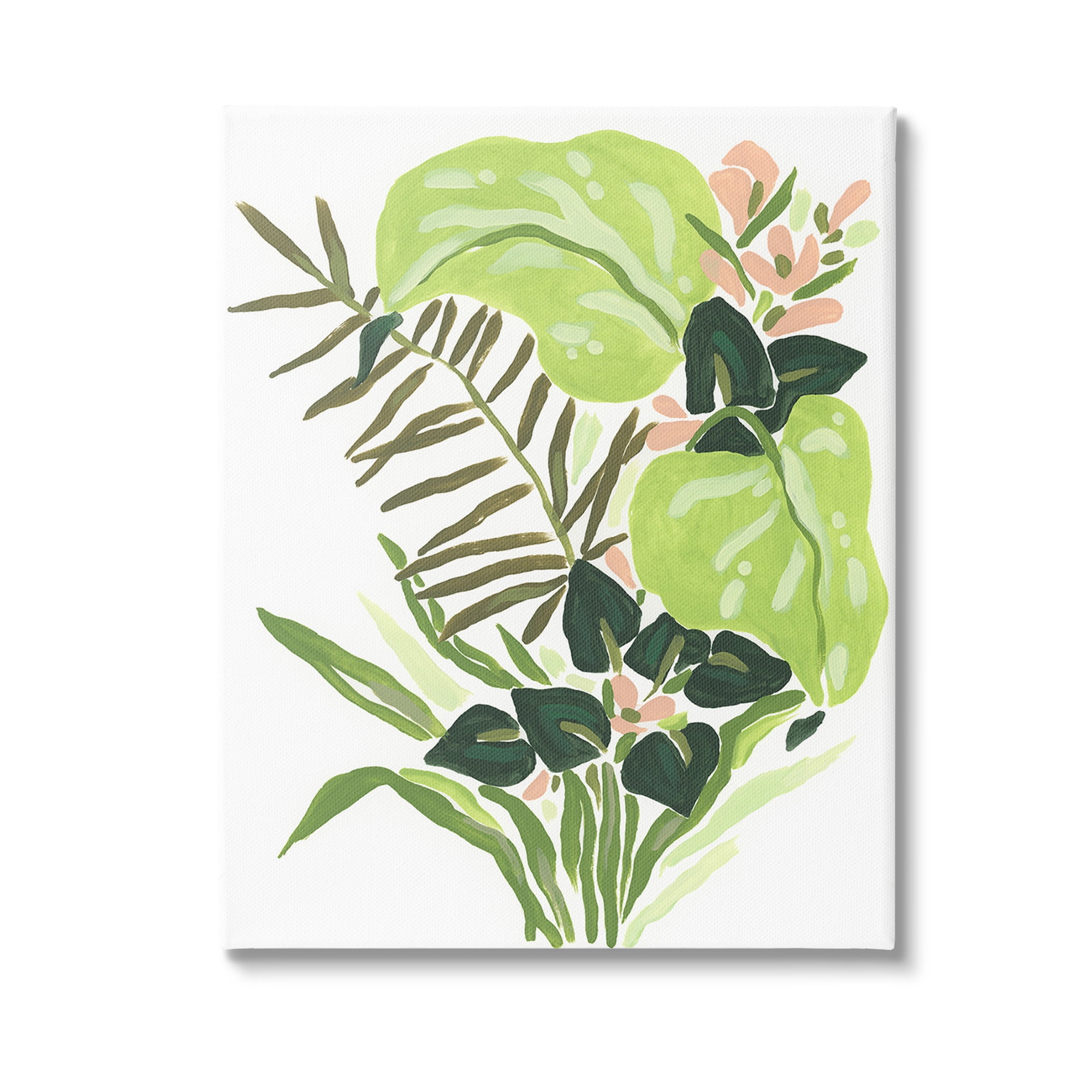 Stupell Industries Modern Jungle Leaves Botanical & Floral Painting Gallery Wrapped Canvas Art Print Wall Art, 36 x 48