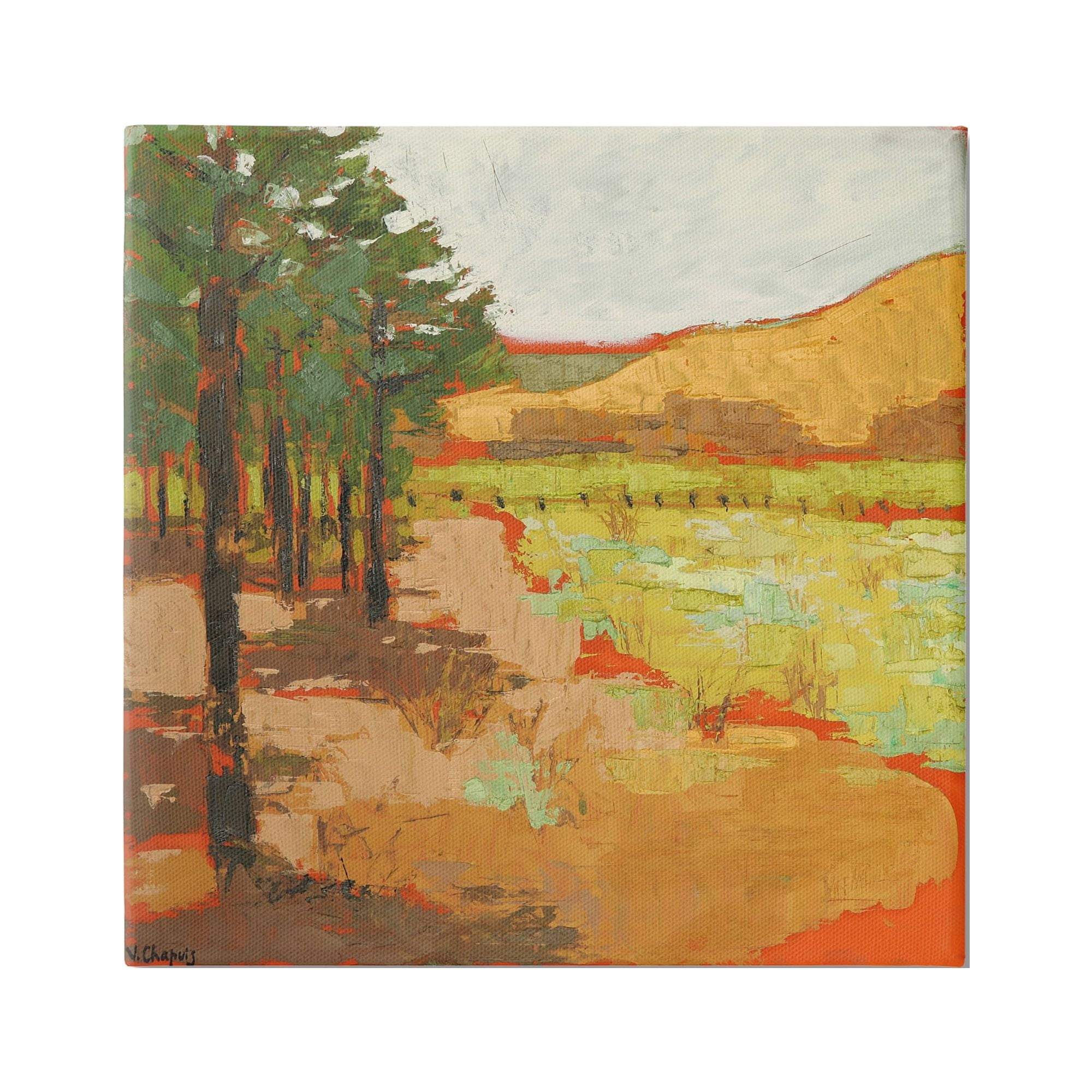 Stupell Industries Modern Landscape Painting Nature Painting Gallery Wrapped Canvas Print Wall Art, 30 x 30