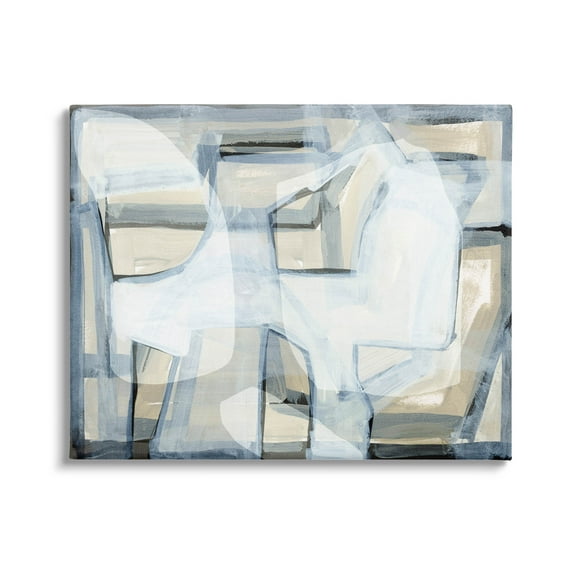 Stupell Industries Modern Layered Geometric Shapes Design Painting Gallery Wrapped Canvas Print Wall Art, Design by Cartissi