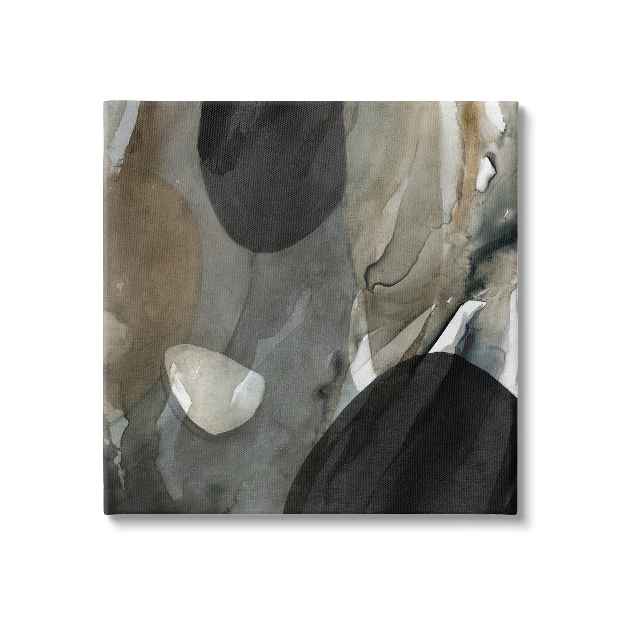 Stupell Industries Modern Layered Shapes Abstract Painting Gallery Wrapped Canvas Print Wall Art, Design by Carol Robinson