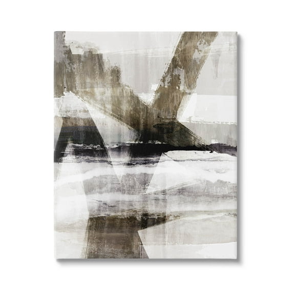 Stupell Industries Modern Layered Streaked Geometric Lines Graphic Art Gallery Wrapped Canvas Print Wall Art, Design by Nina Blue