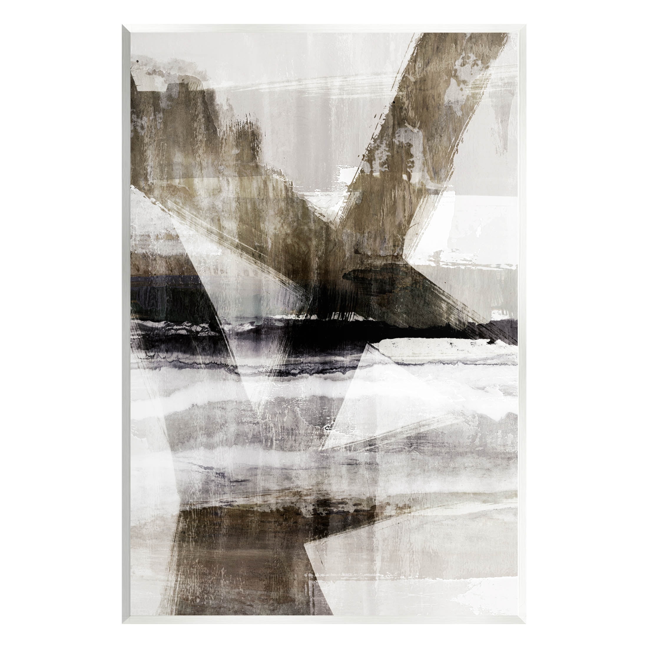 Stupell Industries Modern Layered Streaked Geometric Lines Graphic Art Unframed Art Print Wall Art, Design by Nina Blue