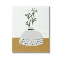 Stupell Industries Modern Leaf Bouquet Botanical & Floral Painting Gallery Wrapped Canvas Art Print Wall Art, 16 x 20