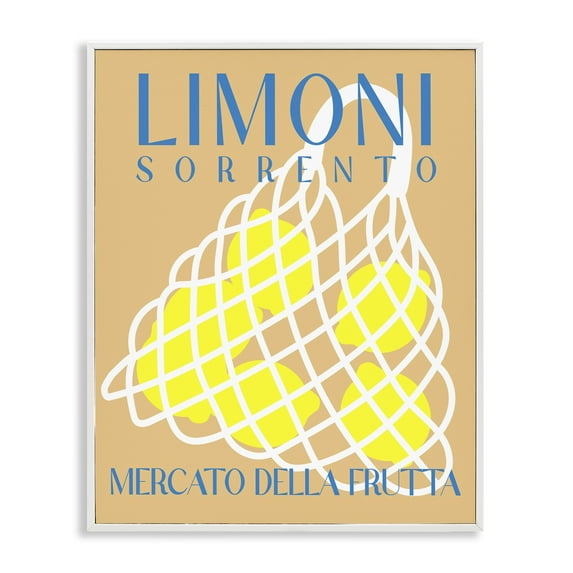Stupell Industries Modern Lemon Fruit Market Food & Beverage Painting White Framed Art Print Wall Art, 24 x 30