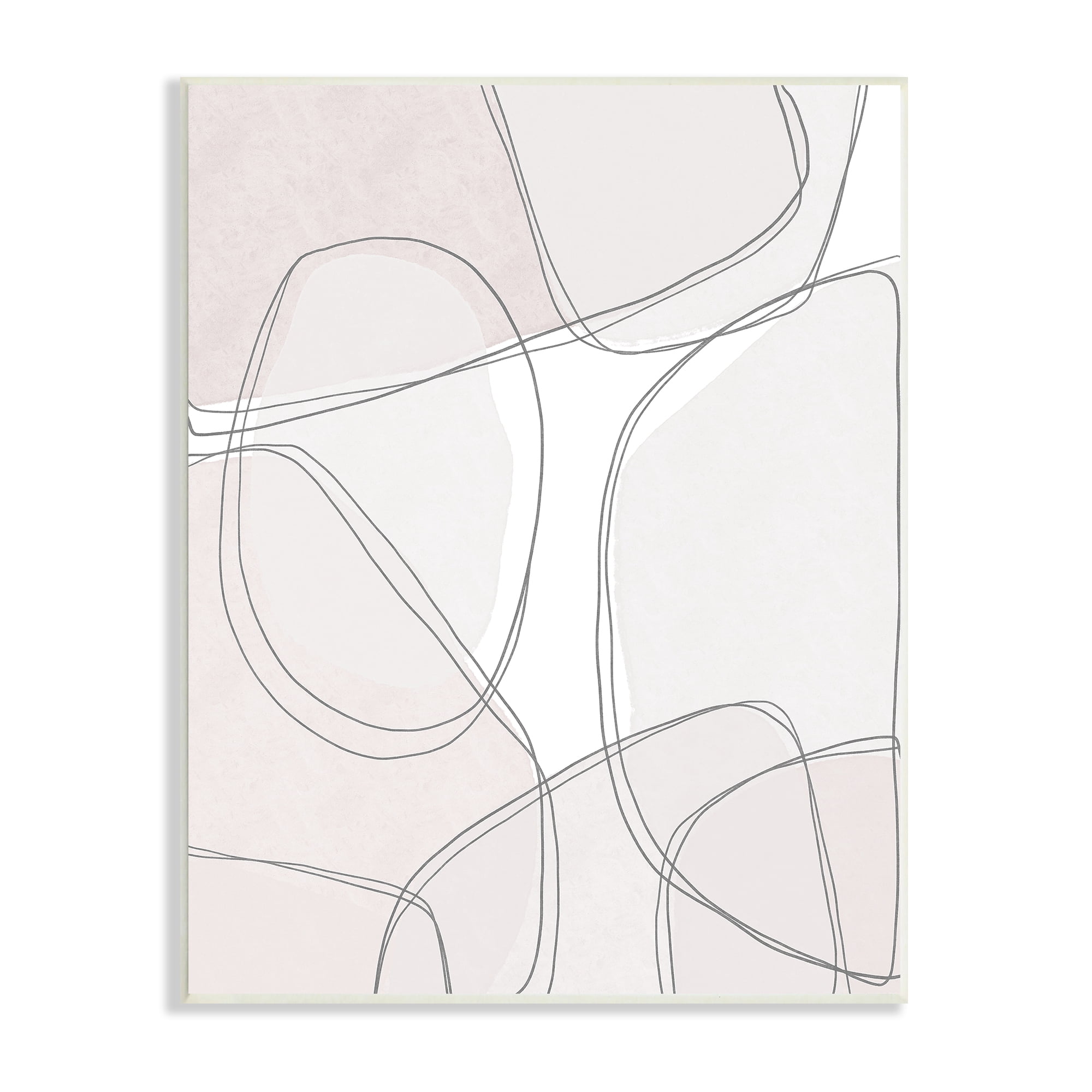 Stupell Industries Modern Lines and Shape Abstractions Thin Grey Details Rustic Painting Unframed Art Print Wall Art, 10 x 15, Design by Leah Straatsma