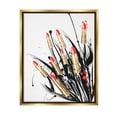 thumbnail image 1 of Stupell Industries Modern Lipstick Abstract Forms Graphic Art Metallic Gold Floating Framed Canvas Print Wall Art, Design by Lil' Rue, 1 of 8