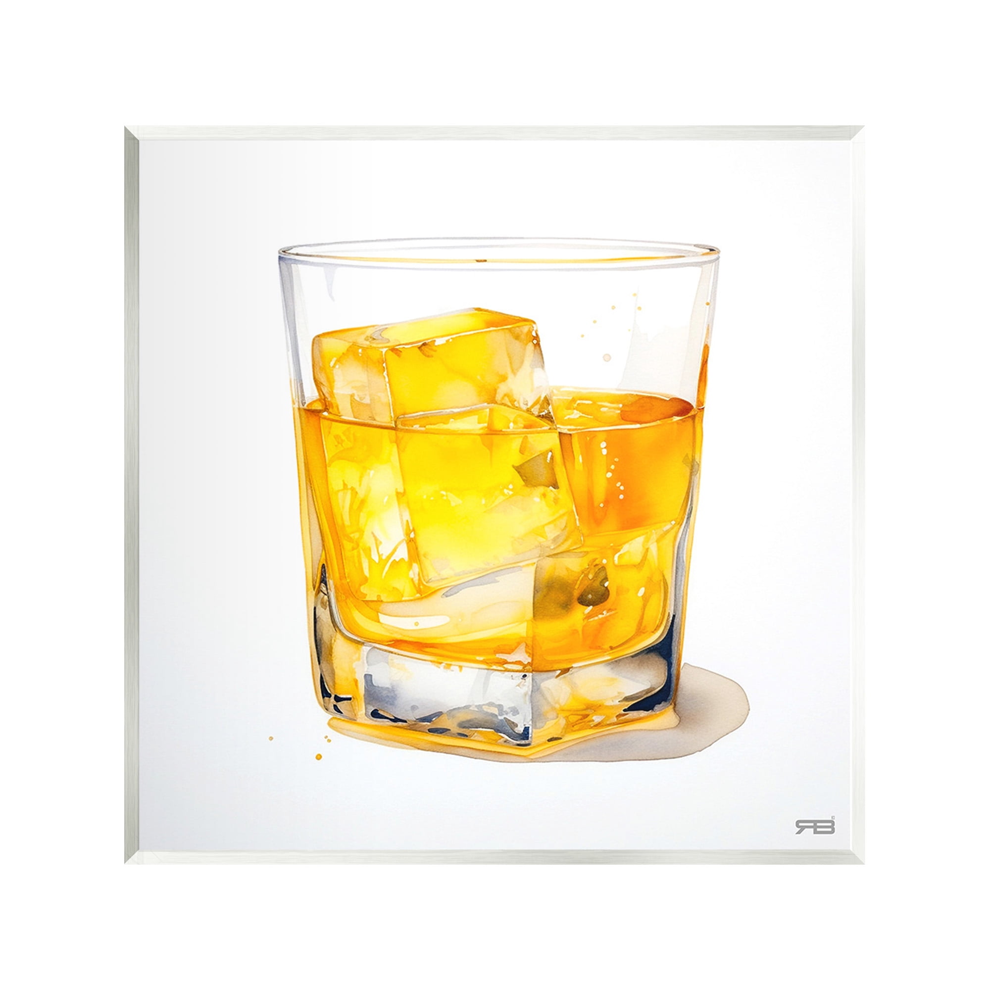 Stupell Industries Modern Liquor Glass Food & Beverage Painting Unframed Art Print Wall Art, 12 x 12