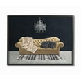 thumbnail image 1 of Stupell Industries Modern Living Room Interior Design Blue Gold Painting Framed Wall Art by Ziwei Li, 1 of 1